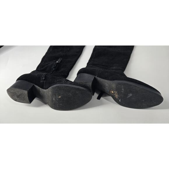 Nordstrom Suede Leather Over the Knee Block Heel Riding Boots Womens 6M - Picture 7 of 7